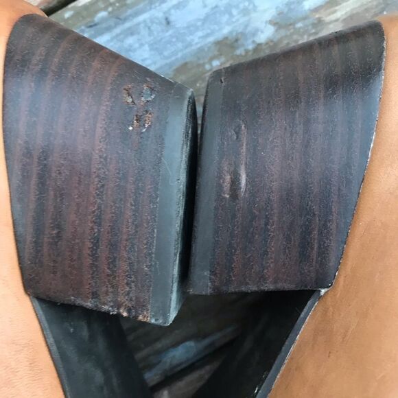 Franco Sarto Quinne Tan Leather Ankle Boots 8 - Picture 9 of 13